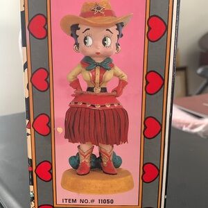 Betty Boop Cowgirl Bobble Head Figurine Vandor VTG 1995 Collectible